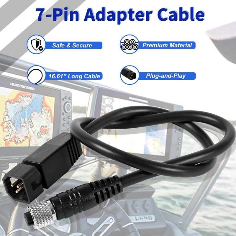 Fish Finder Cable - Cabo Adaptador Universal para Transdutor Sonar,