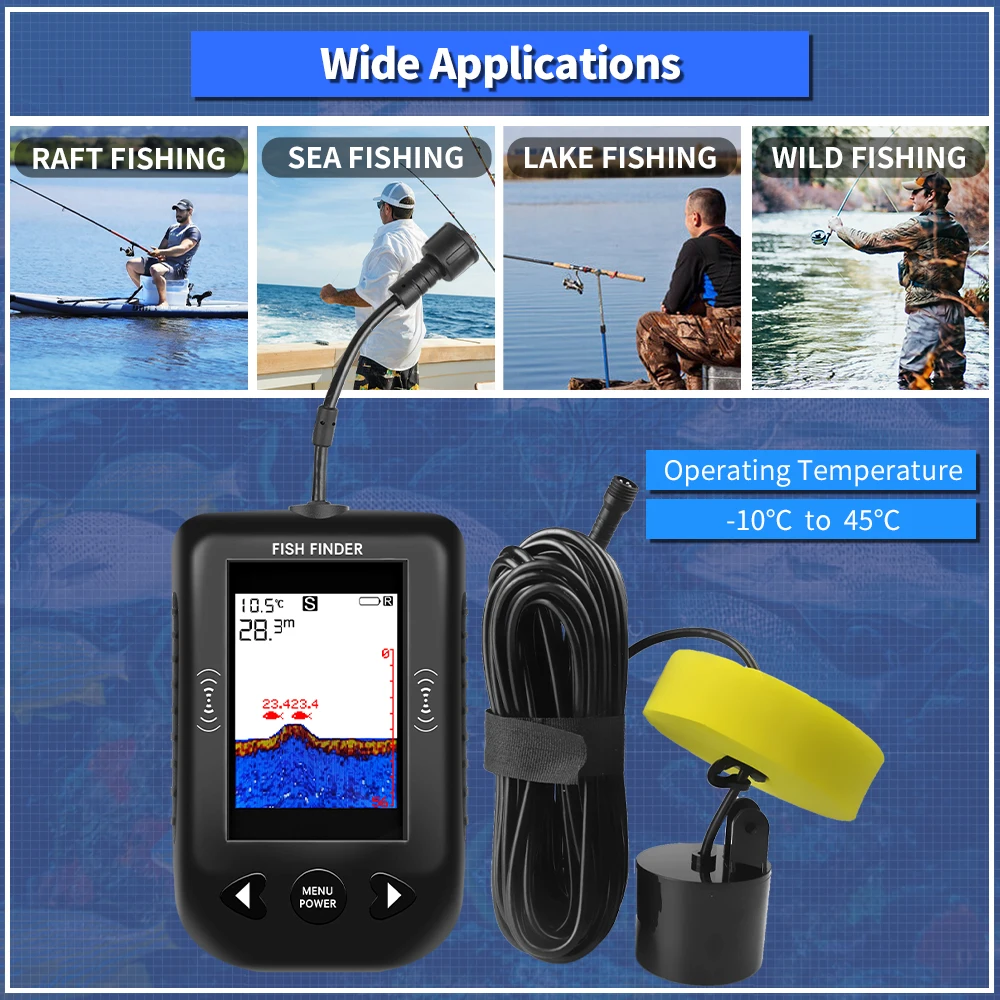 Sonda de Pesca Portátil Erchan - Fish Finder Transducer avaliação e preço