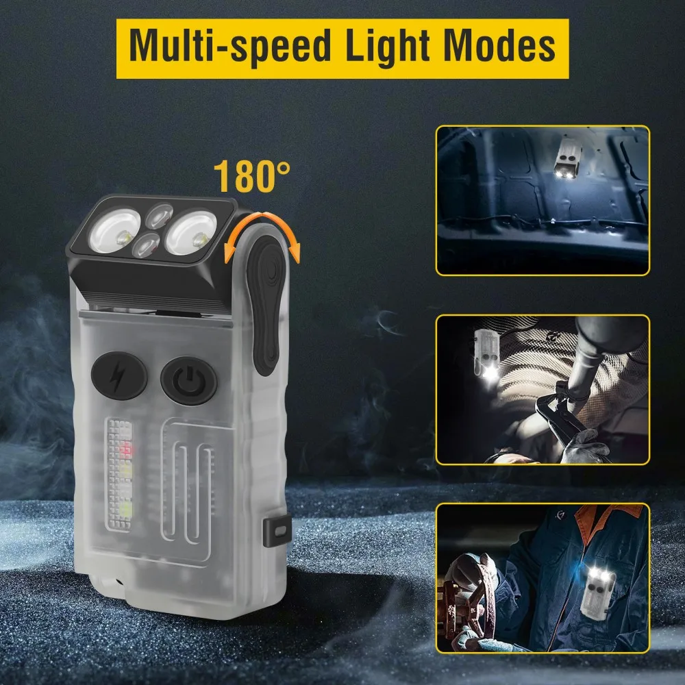 Boruit v20 buzzer edc led chav - Fishing Light avaliação e preço